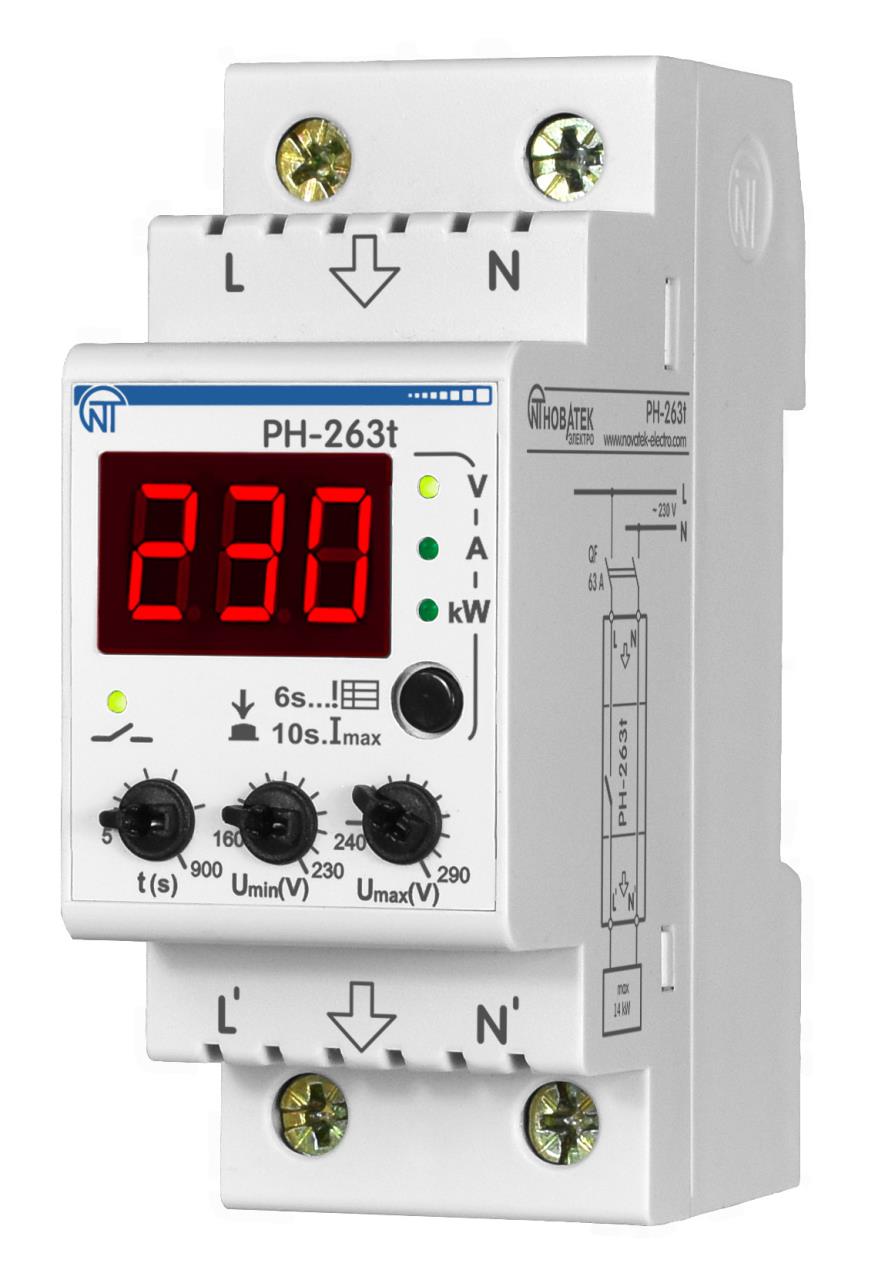 

Реле напряжения Новатек-Электро РН-263T однофазное 3425600263т, РН-263T