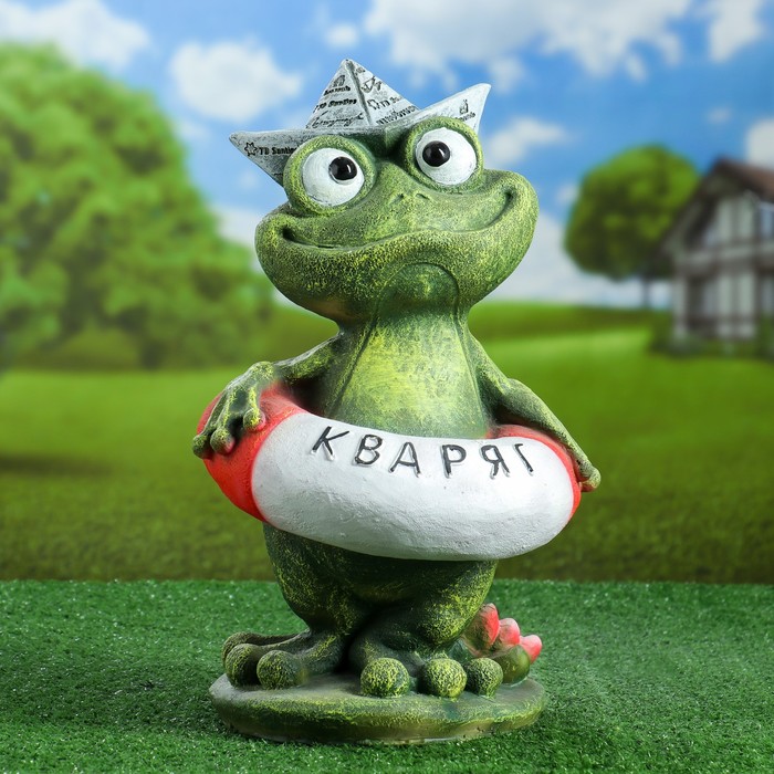 

Садовая фигура 'Лягушка Кваряг' 42х22х24см, Зеленый;синий