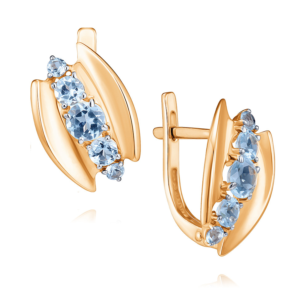 

Серьги из красного золота с топазом ADAMAS 24037966/01-А50-659, 24037966/01-А50-659