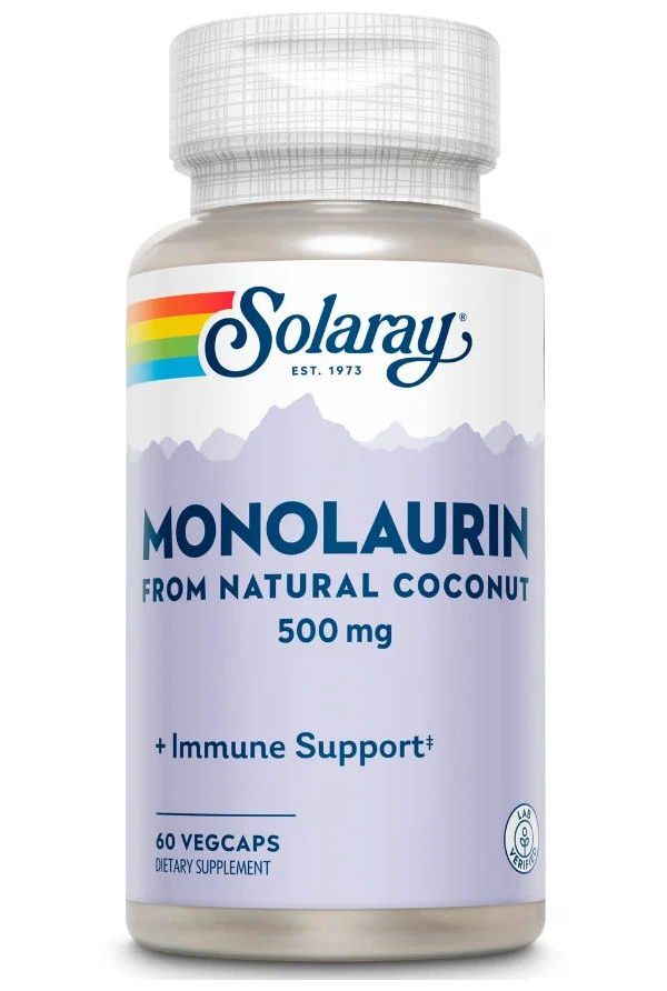 Solaray Monolaurin 500 mg 60 вегкапс Монолаурин 500 мг Лауриновая кислота Укреплени 4768₽