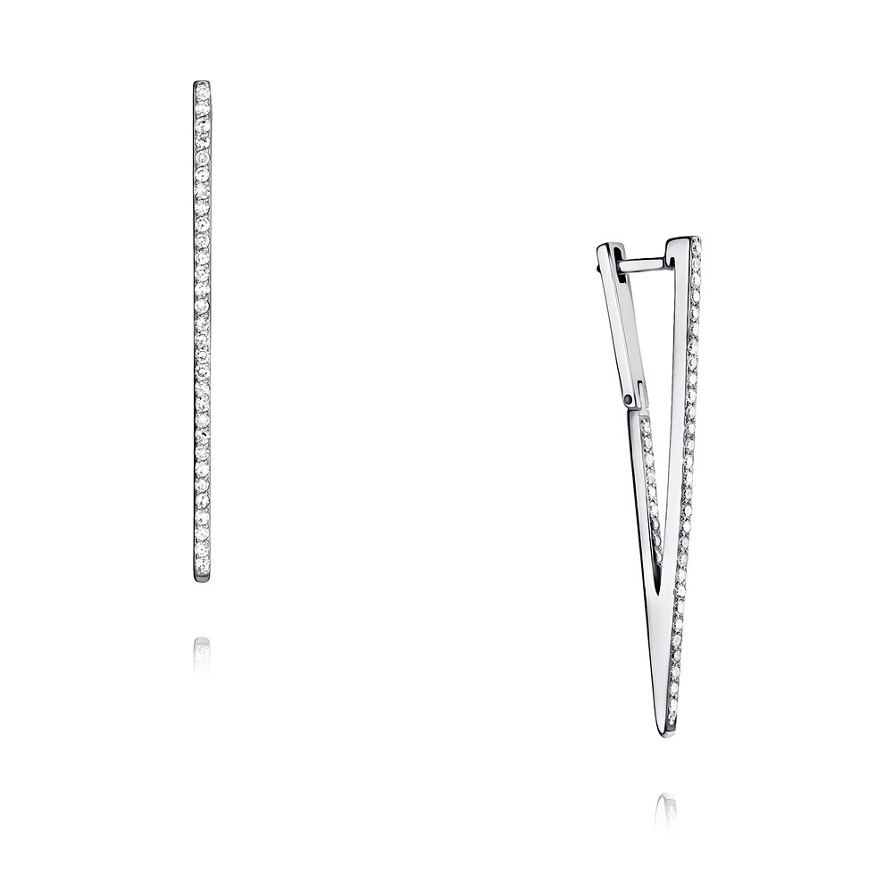 

Серьги из белого золота с бриллиантом ADAMAS 24037961/01-А51Д-41, 24037961/01-А51Д-41