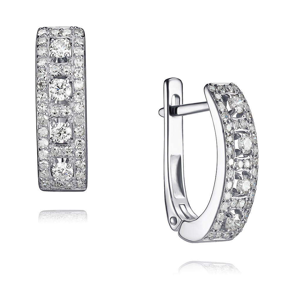 

Серьги из белого золота с бриллиантом ADAMAS 24037957/01-А51Д-41, 24037957/01-А51Д-41