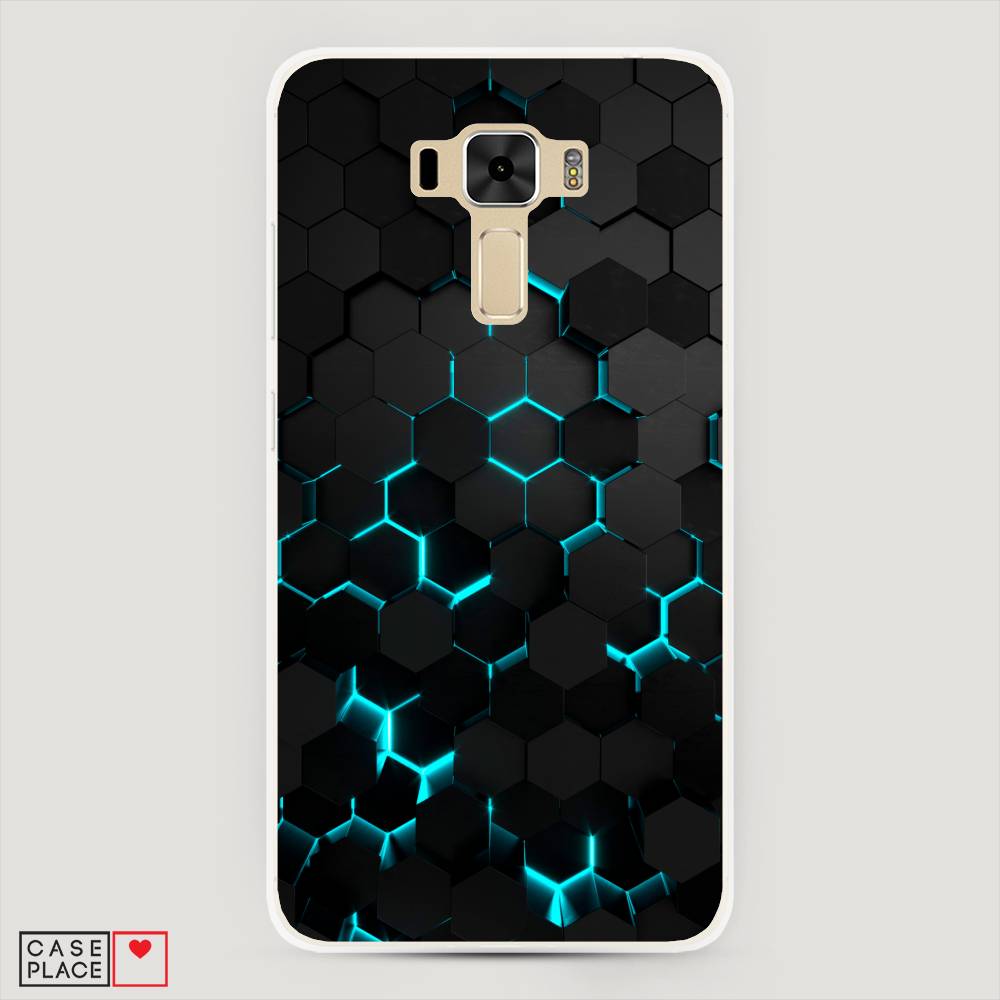 фото Чехол awog "соты бирюзовые" для asus zenfone 3 laser zc551kl