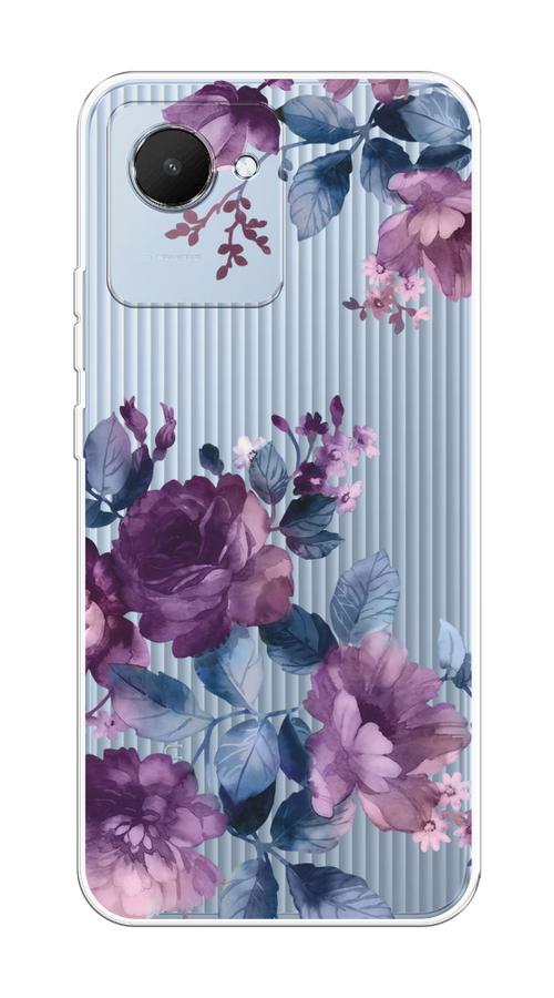 

Чехол на Realme C30 "Purple Blossoms", Синий;фиолетовый, 2510550-1