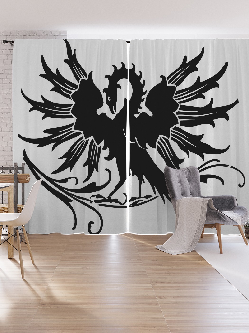 

Шторы под лён JoyArty "Кельтский дракон", серия Oxford DeLux, 340х265 см, Кельтский дракон