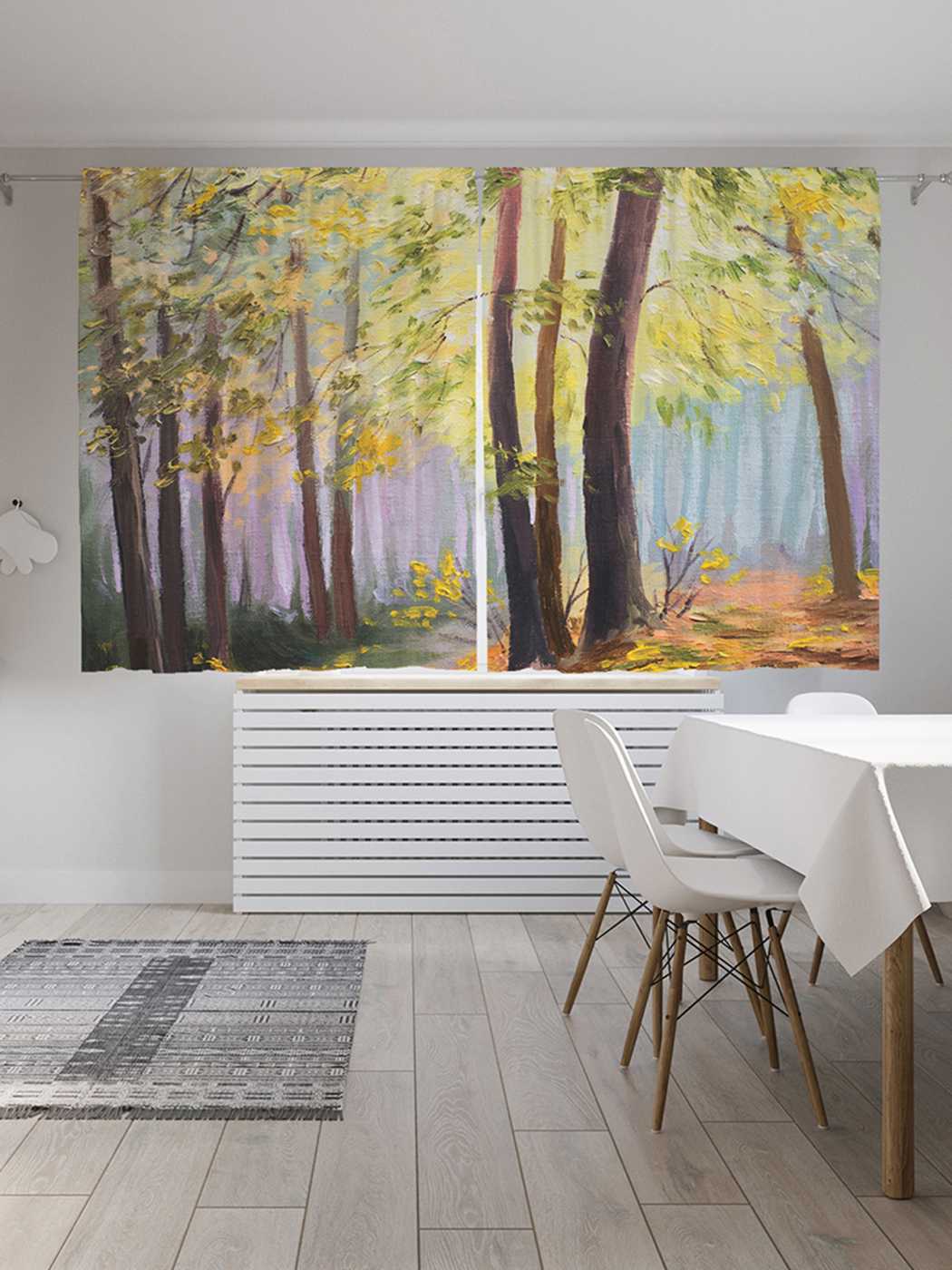 

Шторы JoyArty c фотопечатью "Домой через лес" из сатена, 290х180 см, Домой через лес