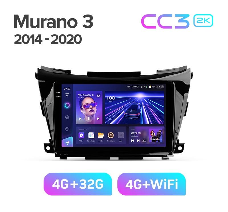 Магнитола TEYES NISSAN MURANO Z52 2014-2020 г CC3 2K 432 ГБ 3489000₽