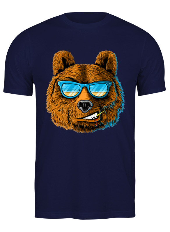 

Футболка мужская Printio Papa bear синяя S, Синий, Papa bear