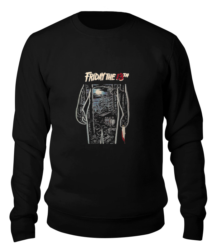 

Свитшот унисекс Printio Friday 13 черный XL, Friday 13