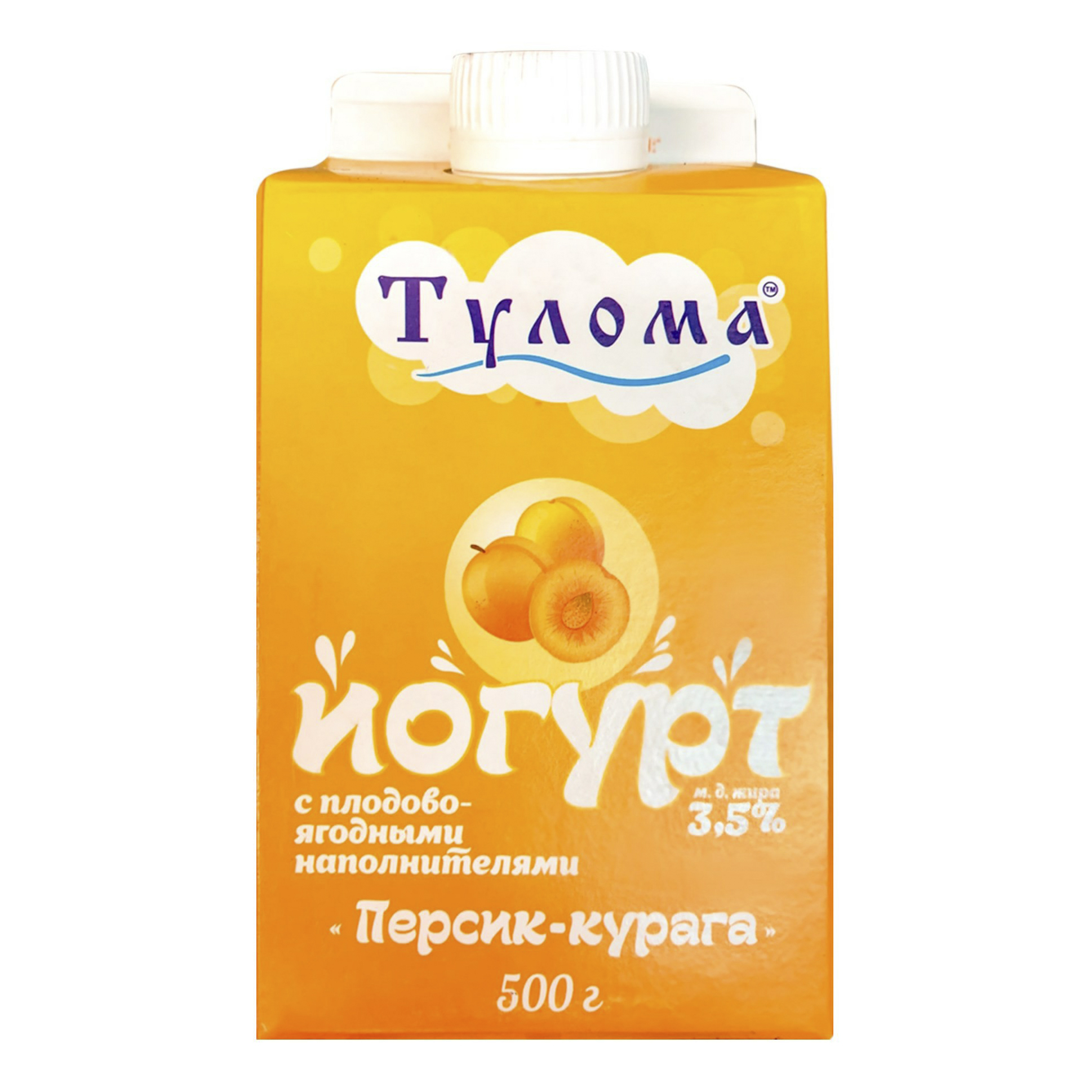 

Питьевой йогурт Тулома персик-курага 3,5% 500 г