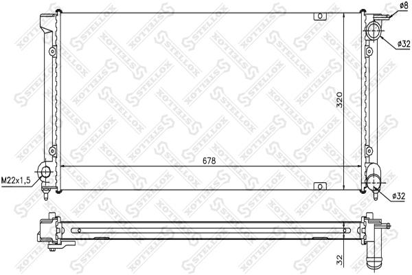 

Радиатор системы охлаждения Stellox 1025012SX