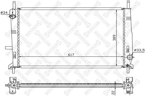 

Радиатор системы охлаждения Stellox 1025031SX