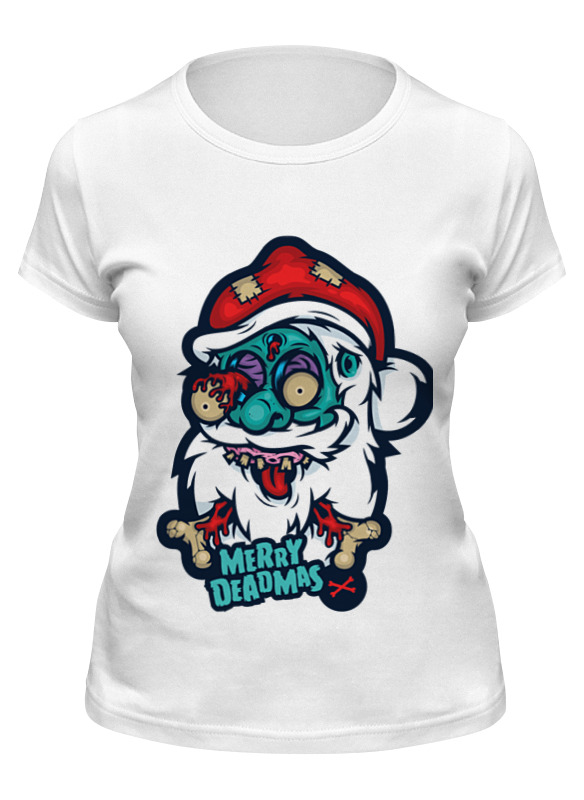 

Футболка женская Printio Merry deadmas белая 2XL, Белый, Merry deadmas