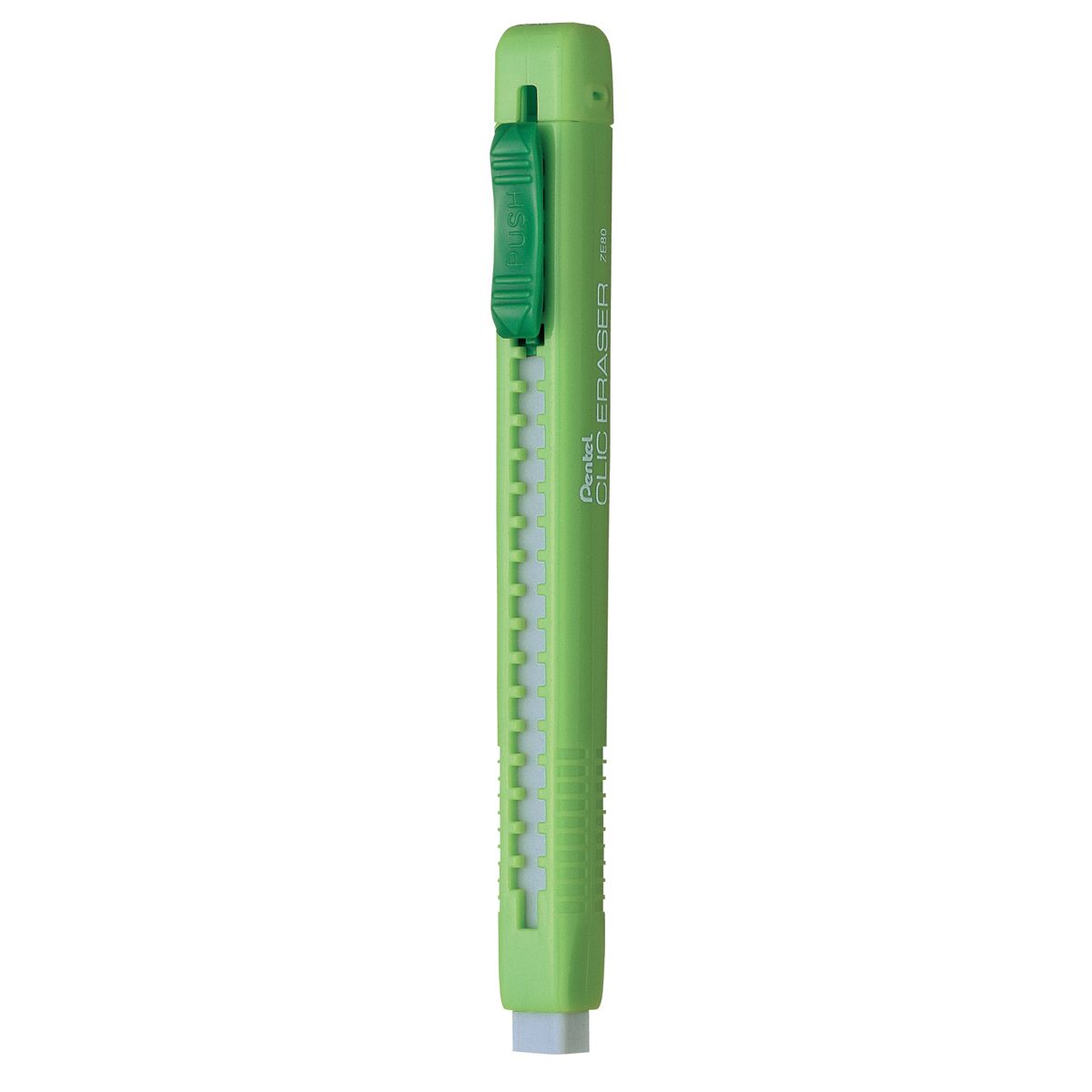 

Ластик-карандаш 12 шт. Pentel Clic Eraser ZE80-K салатовый корпус, Зеленый, ZE80-K