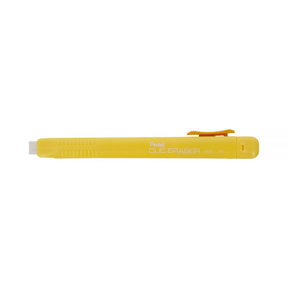 

Ластик-карандаш 12 шт. Pentel Clic Eraser ZE80-G желтый корпус, ZE80-G