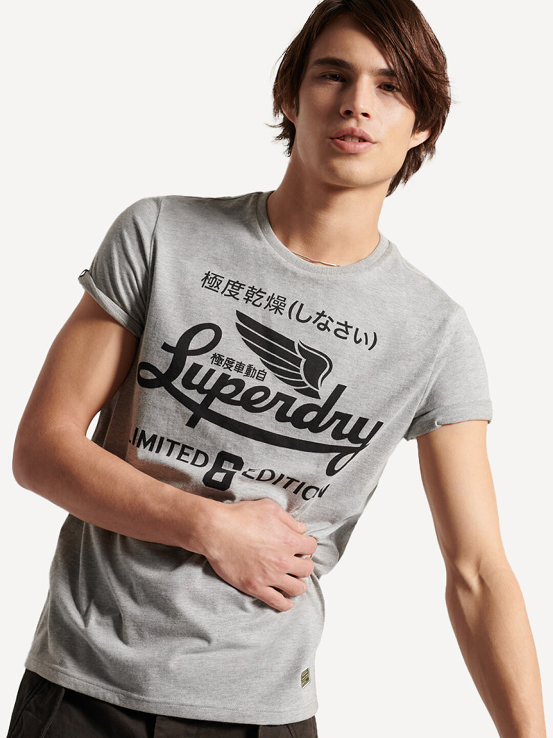 фото Футболка мужская superdry military graphic tee 185 серая m