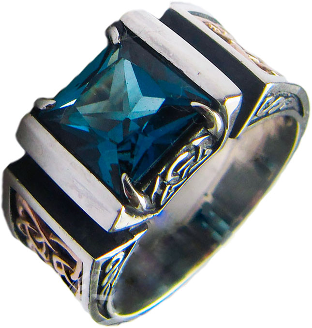 Кольцо из серебра р. 21,5 Persian KSZ046-LONDON-TOPAZ, топаз