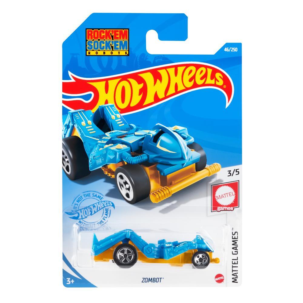 фото Машинка hot wheels коллекционная zombot синий/желтый gtb51