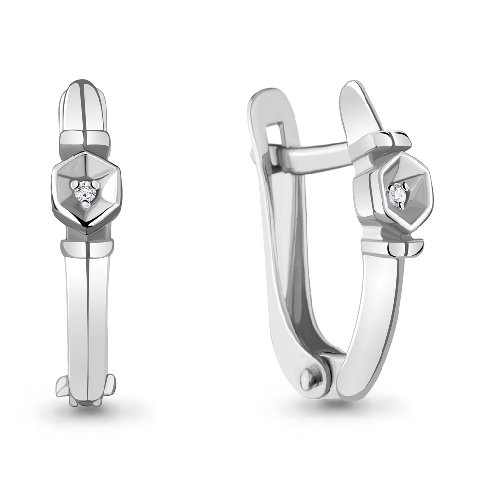 

Серьги из серебра с бриллиантом Aquamarine 040157_925_р, 040157_925_р