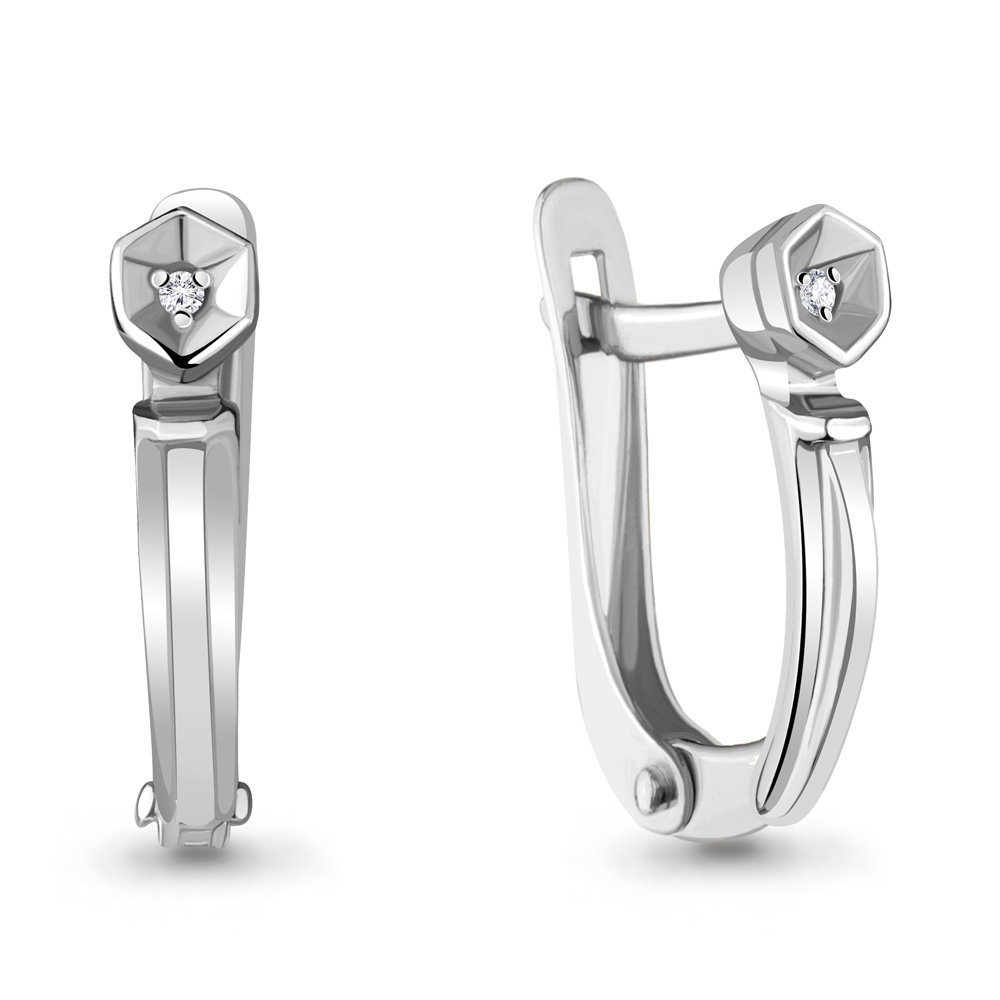 

Серьги из серебра с бриллиантом Aquamarine 040156_925_р, 040156_925_р