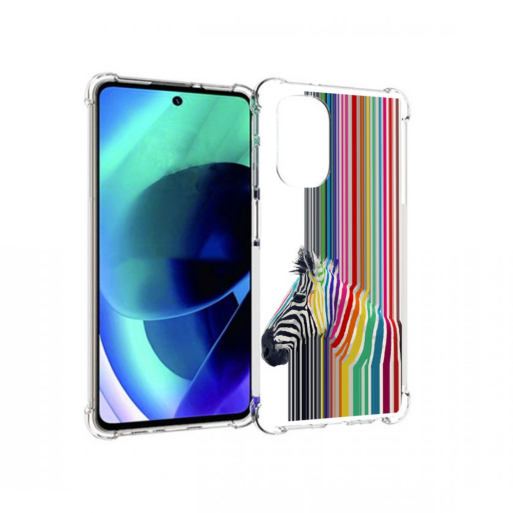 

Чехол MyPads Tocco для Motorola Moto G51 радужная зебра (PT227078.365.565), Прозрачный, Tocco