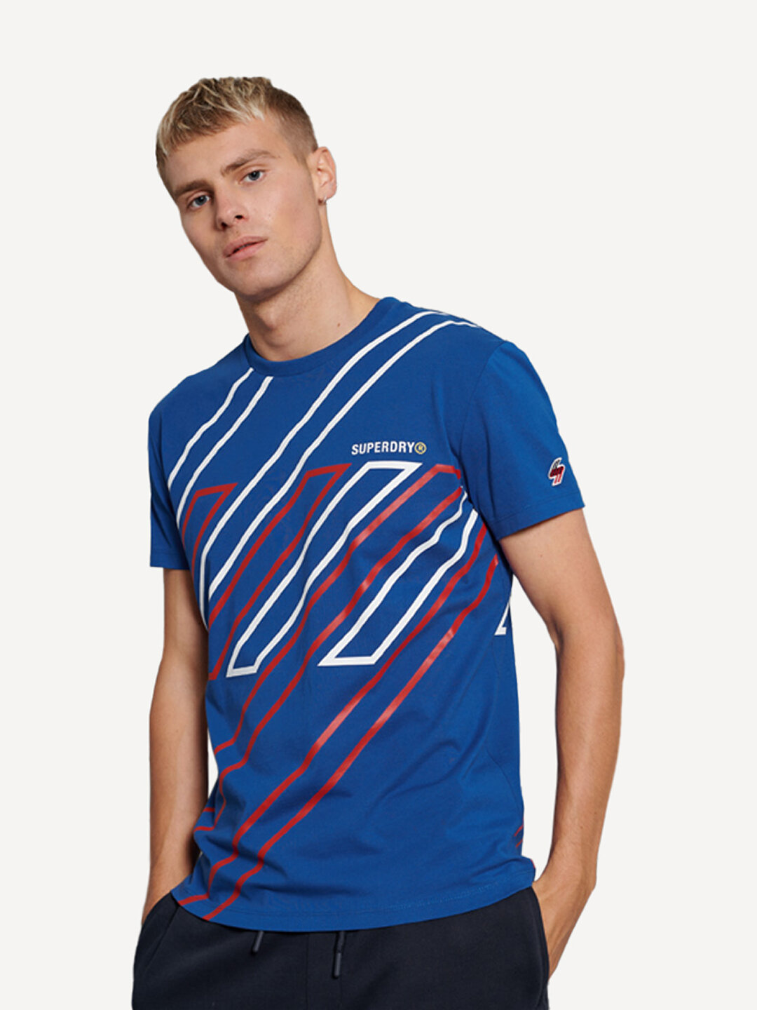 

Футболка мужская Superdry SPORTSTYLE GRAPHIC TEE голубая L, SPORTSTYLE GRAPHIC TEE
