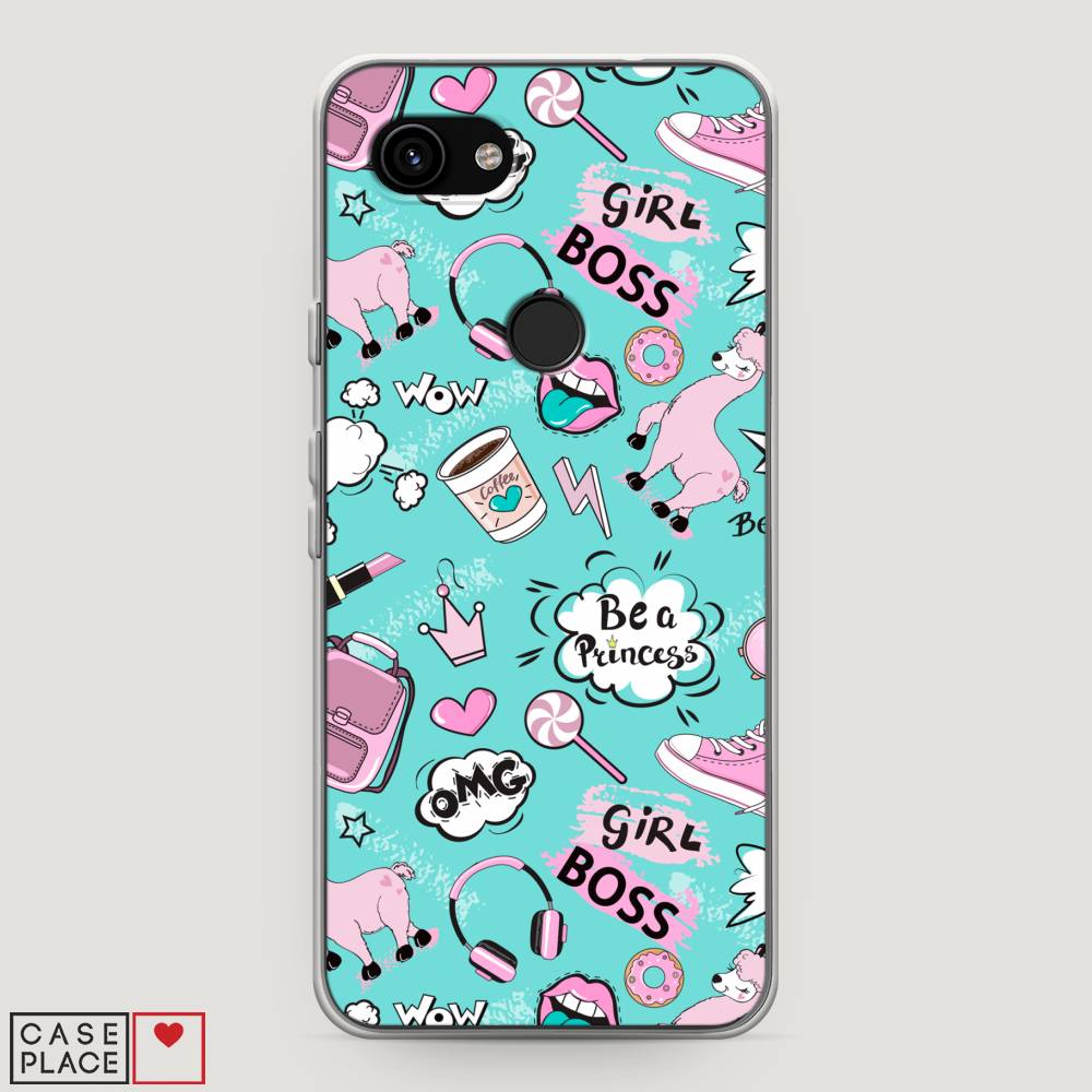 

Чехол Awog на Google Pixel 3a "Стильная лама", Разноцветный, 270150-1