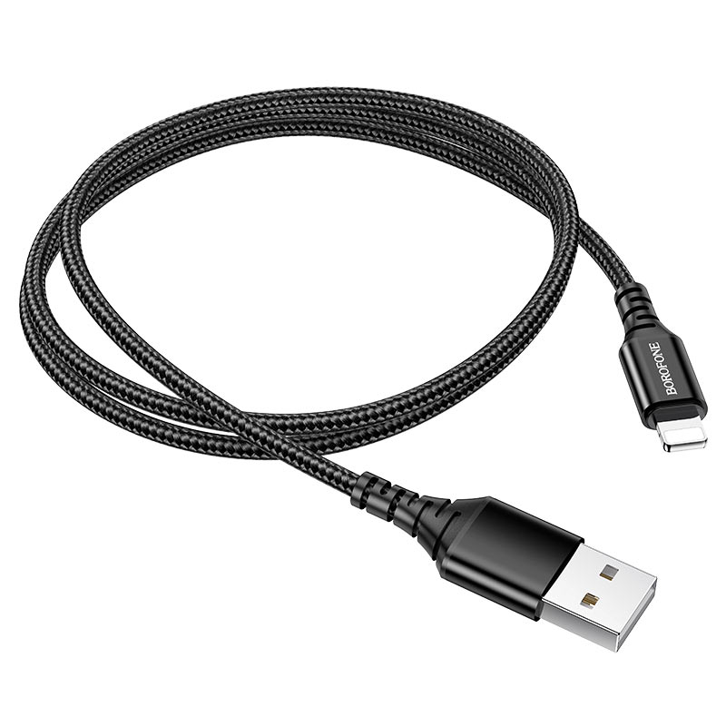 

Кабель BOROFONE Lightning - USB 1 м, черный
