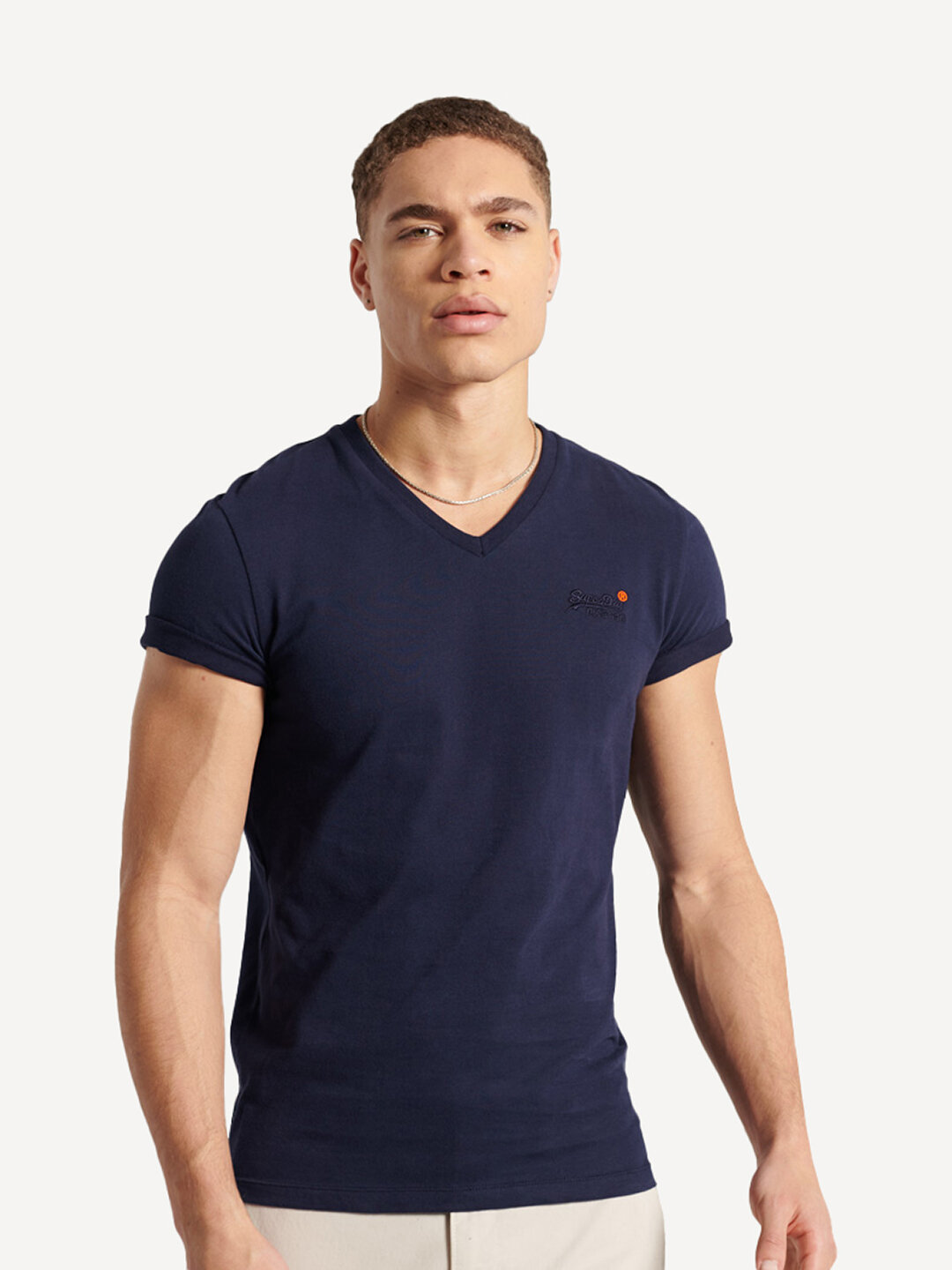 

Футболка мужская Superdry OL CLASSIC VEE TEE NS синяя L, OL CLASSIC VEE TEE NS