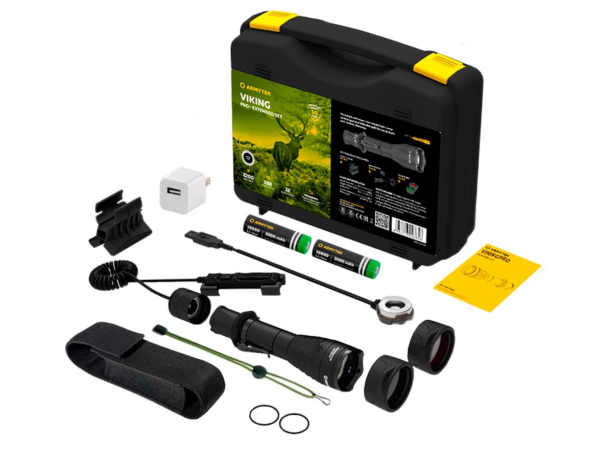 Фонарь подствольный с комплектом Armytek Viking Pro USB Extended Set