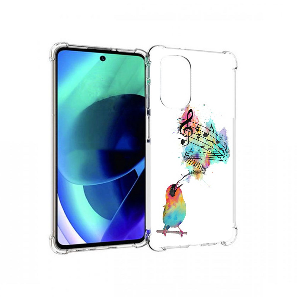 

Чехол MyPads Tocco для Motorola Moto G51 певчая птичка (PT227078.365.536), Прозрачный, Tocco