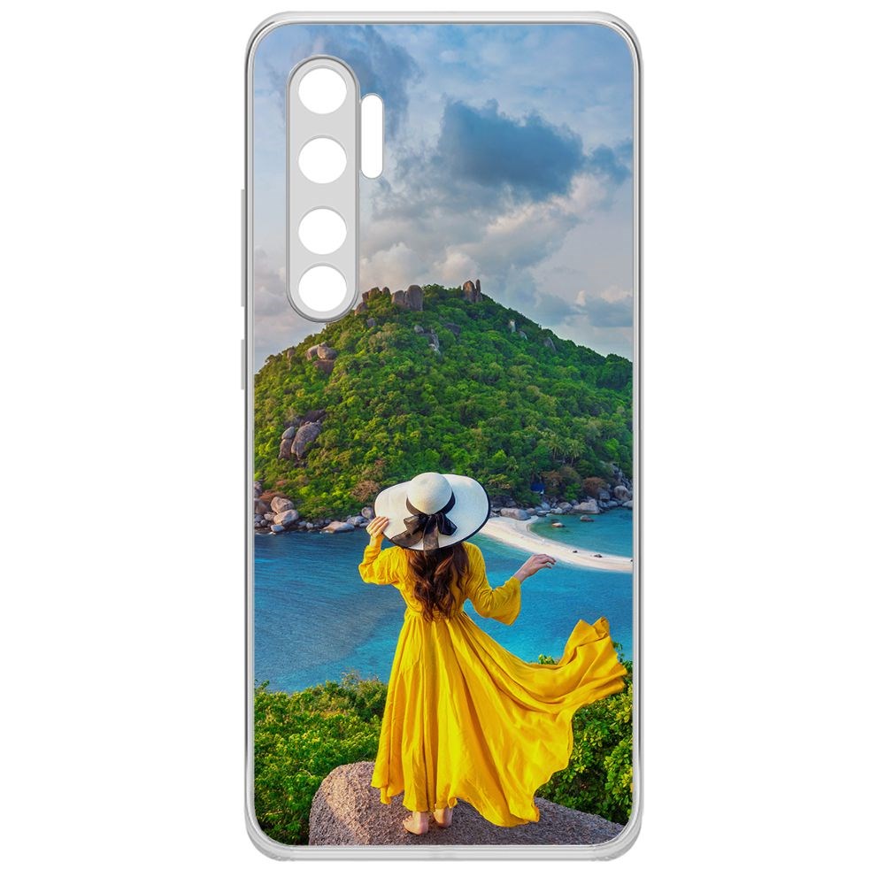 

Чехол-накладка Krutoff Clear Case Платье летнее женское для Xiaomi Mi Note 10 Lite