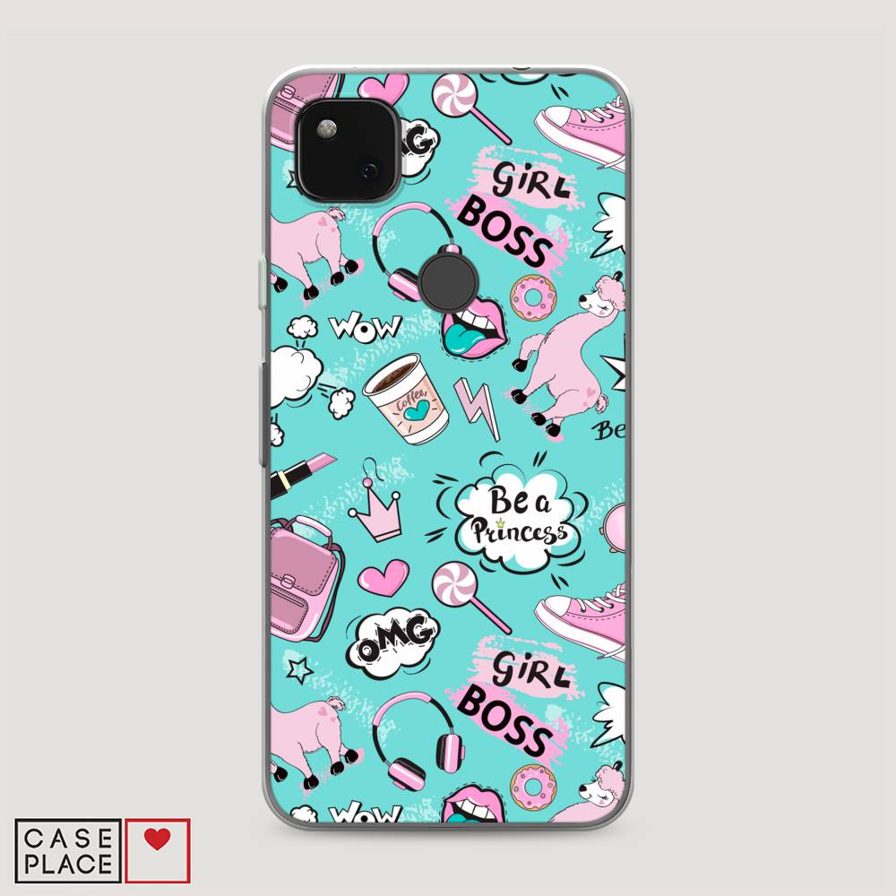 

Чехол Awog на Google Pixel 4A "Стильная лама", Разноцветный, 270650-1