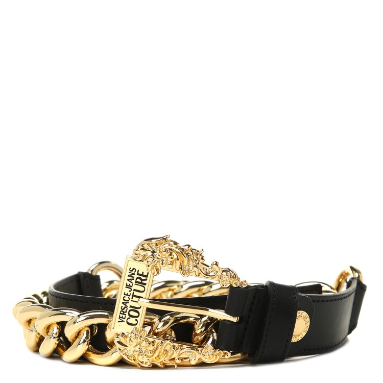 Ремень женский Versace Jeans Couture 74VA6F01 черный, р. 80 см