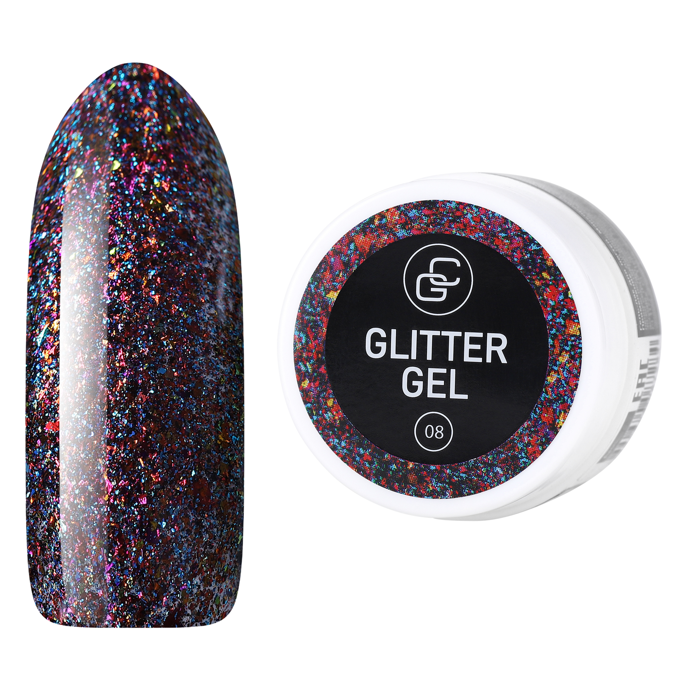 

Гель-лак для ногтей Giorgio Capachini Glitter Gel №08, Фиолетовый;черный