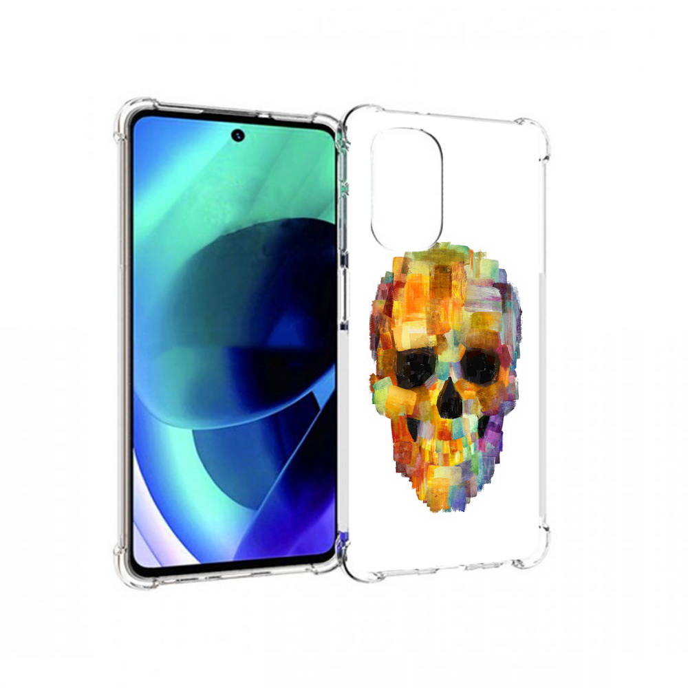 

Чехол MyPads Tocco для Motorola Moto G51 нарисованный череп (PT227078.365.516), Прозрачный, Tocco