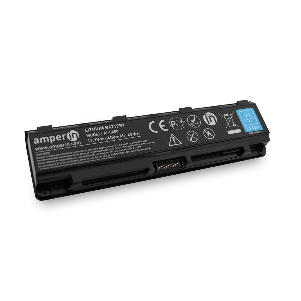 фото Аккумуляторная батарея amperin для ноутбука toshiba satellite c800 11.1v 4400mah ai-c800