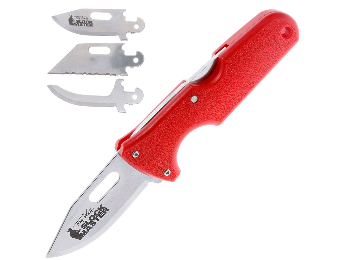 

Нож Cold Steel Click N Cut Slock Master Skinner 3 клинка 420J2 ABS, Красный, CS-40AT