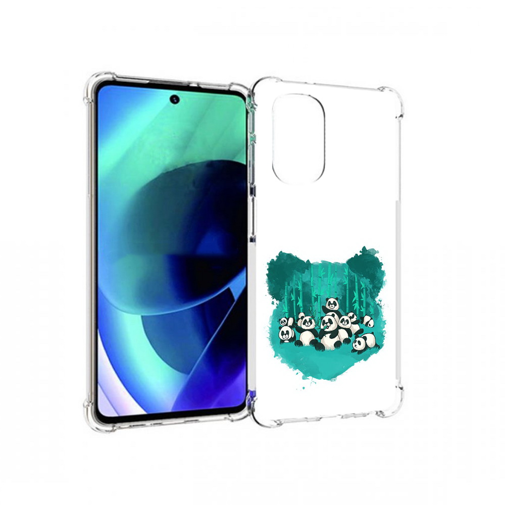 

Чехол MyPads Tocco для Motorola Moto G51 нарисованные панды (PT227078.365.508), Прозрачный, Tocco