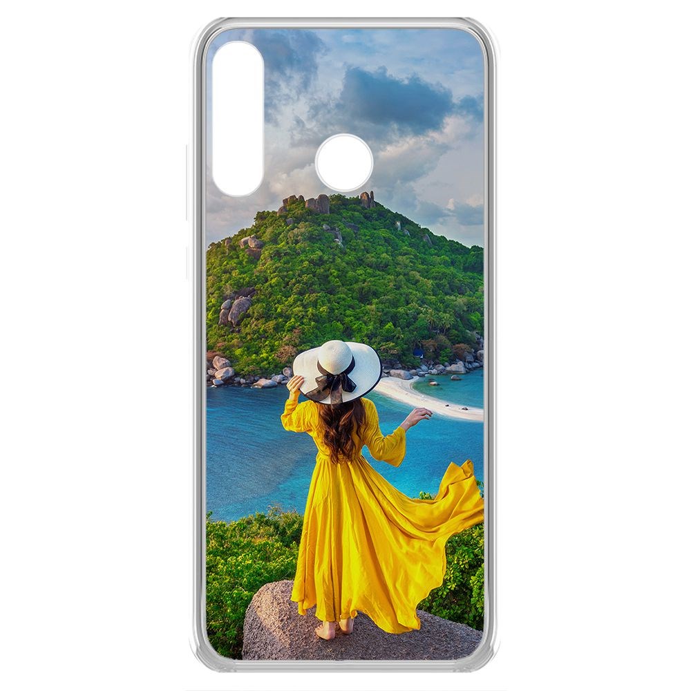 

Чехол-накладка Krutoff Clear Case Платье летнее женское для Honor 20 Lite