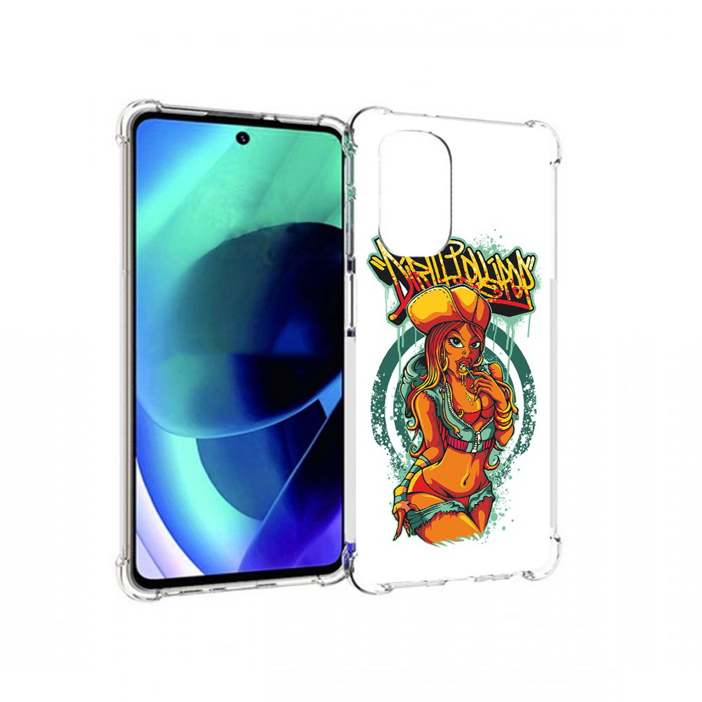 Чехол MyPads Tocco для Motorola Moto G51 нарисованная девушка комикс (PT227078.365.500)