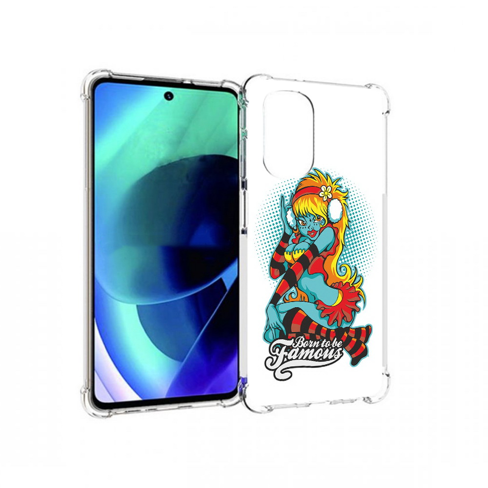

Чехол MyPads Tocco для Motorola Moto G51 нарисованная девушка в наушниках, Прозрачный, Tocco