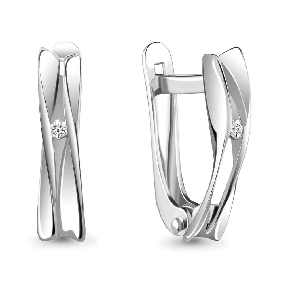 

Серьги из серебра с бриллиантом Aquamarine 040145_925_р, 040145_925_р