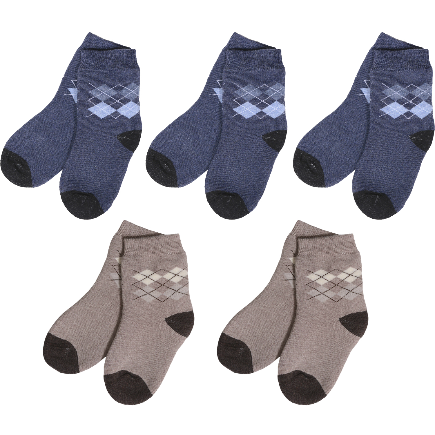 Носки детские Rusocks 5-Д-49 цв. бежевый; синий; коричневый р. 14-16
