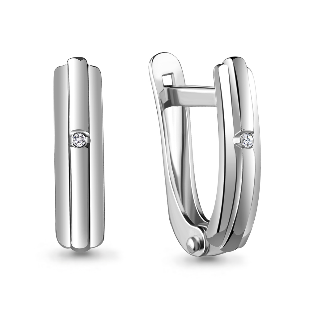 

Серьги из серебра с бриллиантом Aquamarine 040144_925_р, 040144_925_р