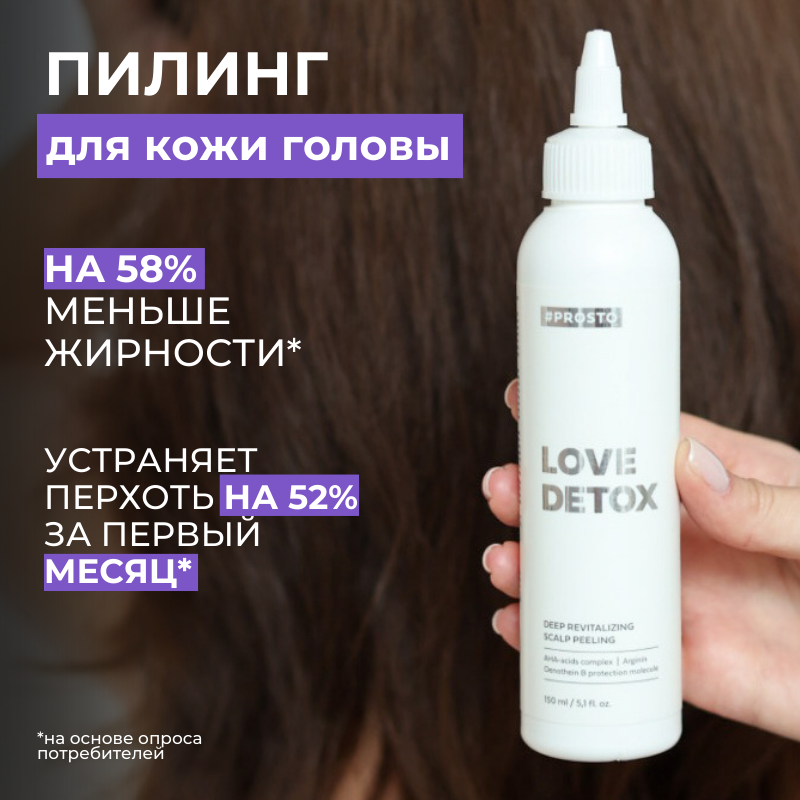 Пилинг Prosto Cosmetics Для Кожи Головы Для Глубокого Очищения И Обновления Love Detox 890₽