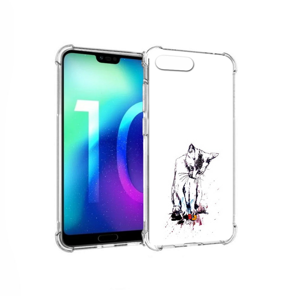 

Чехол MyPads Tocco для Huawei Honor 10 кот и микки (PT142657.34.399), Прозрачный, Tocco