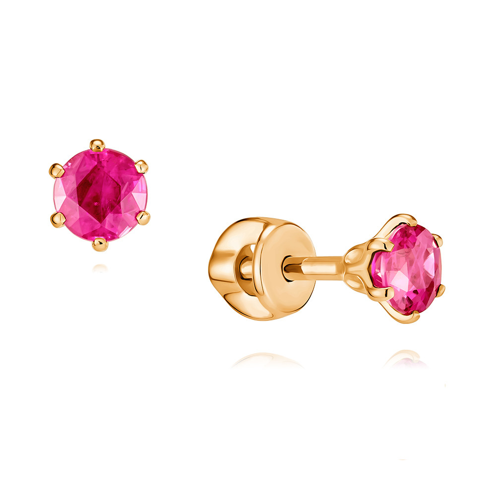 

Серьги из красного золота с рубином ADAMAS 21037892/01-А50-541, 21037892/01-А50-541