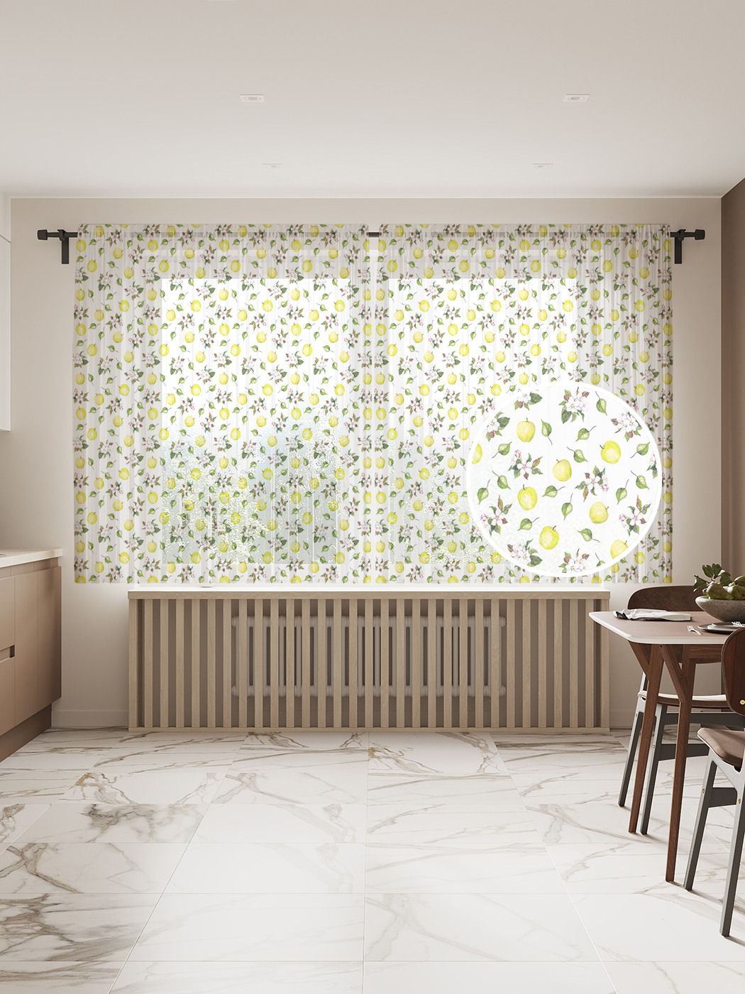 фото Тюль joyarty тюль 145x180, яблоневый сад, 2 шт.