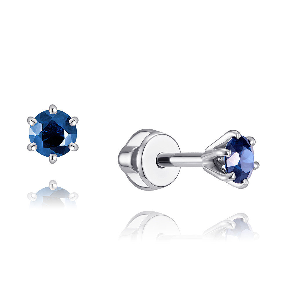 

Серьги из белого золота с сапфиром ADAMAS 21037877/01-А51Д-542, 21037877/01-А51Д-542